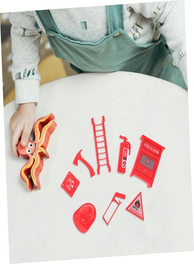 Joinpaya Realistic Fire Extinguisher Playset for Kids Firefighter Toys Mini Fire Extinguisher Ladder Model Dollhouse Accessories for Interactive Role Playing and Photography Props - Image 4